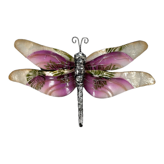 Bamboo Source Garden Collection Multicolor Metal Dragonfly Wall Art Decoration 13 x 8 inches