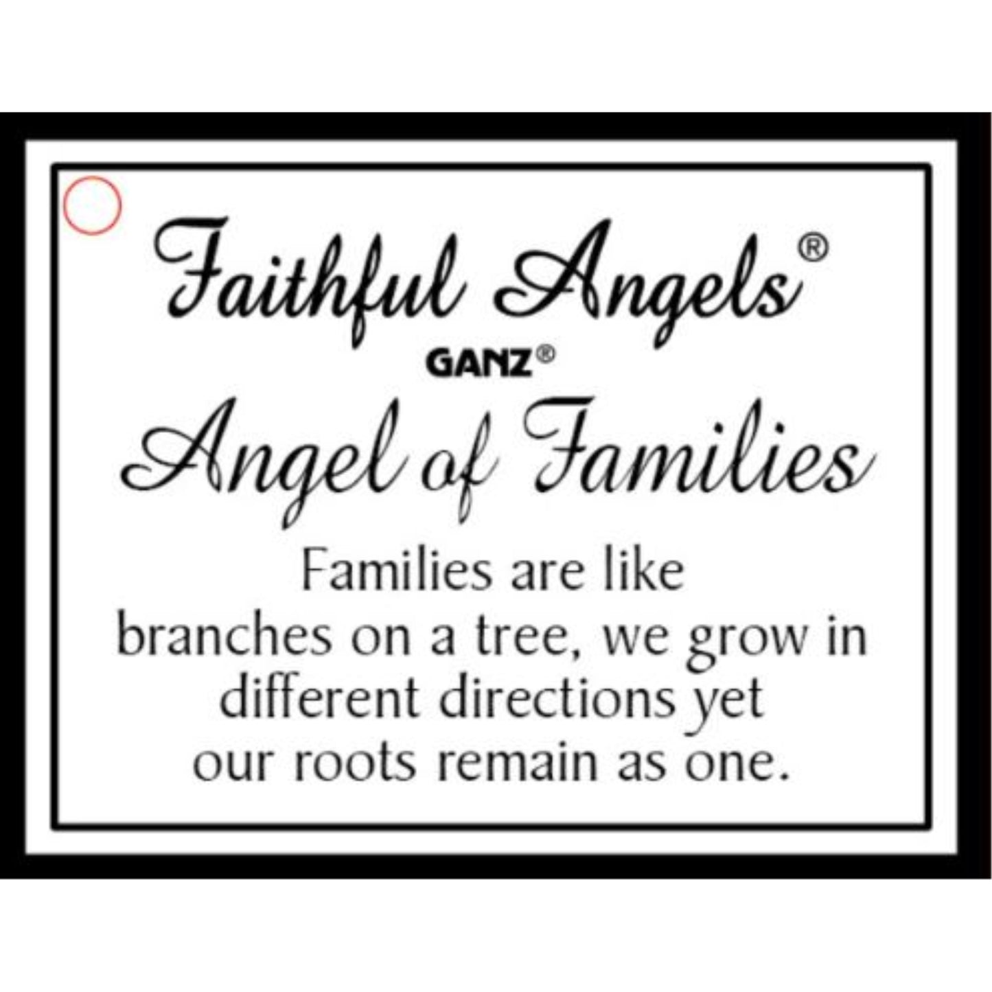 Faithful Angels Silver Angel of Families Holding Bird Zinc Metal Figurine 4.7 Inch