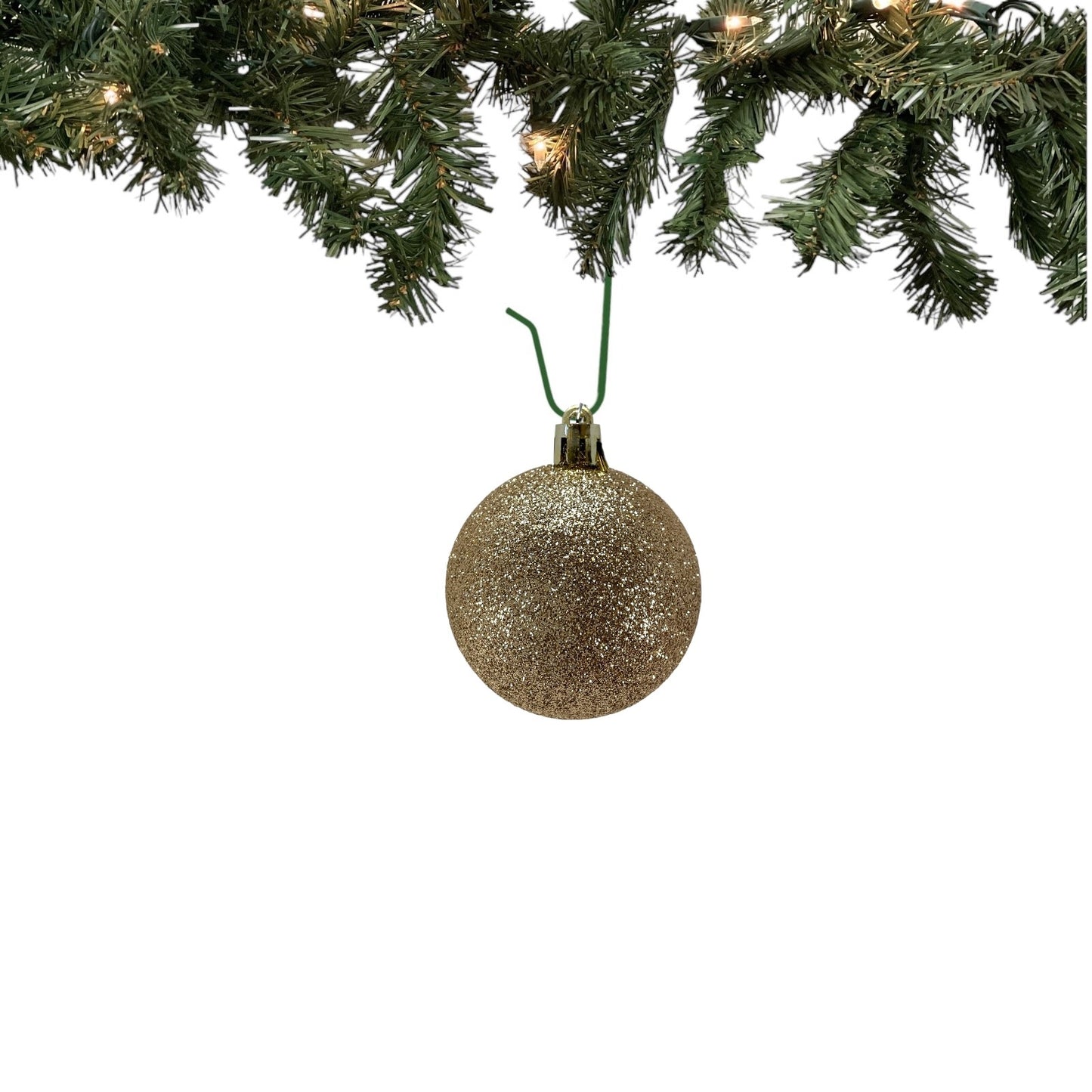 2.3 Inch Pink and Gold Shatterproof Plastic Christmas Ball Ornaments Set of 12