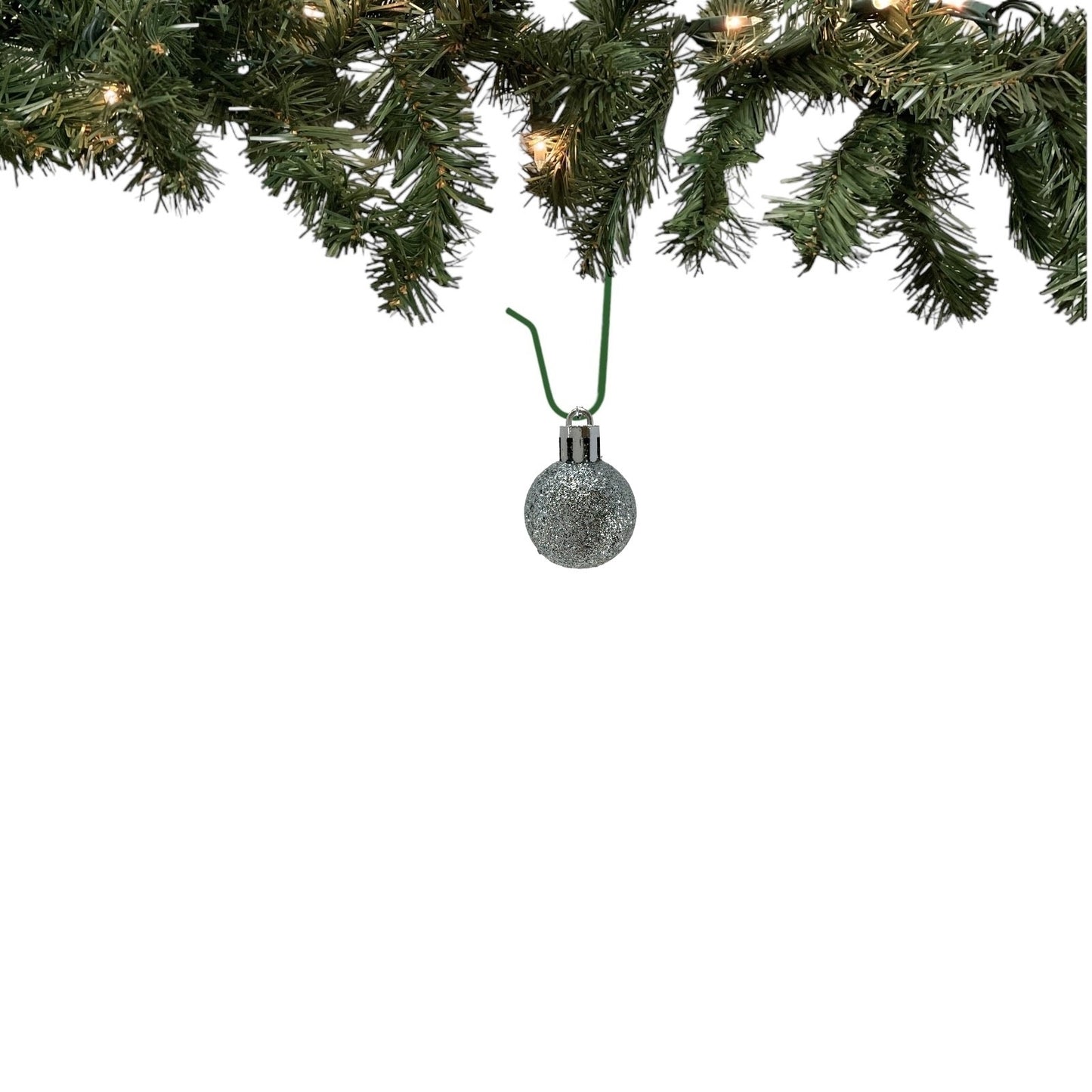 1 Inch Shiny Matte and Glitter Silver Plastic Christmas Ball Ornaments 24 Piece Set