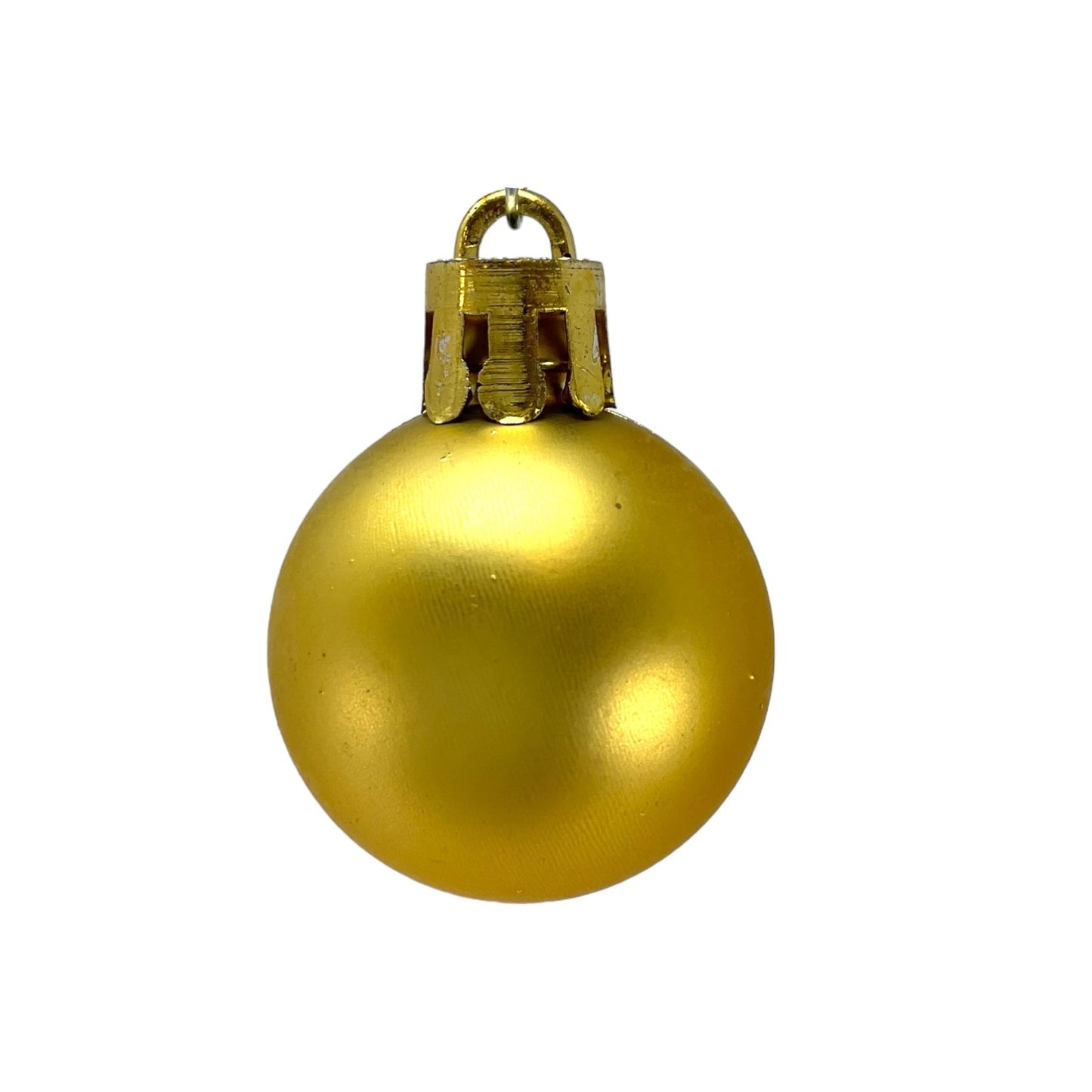 1 Inch Shiny Matte and Glitter Gold Plastic Christmas Ball Ornaments 24 Piece Set