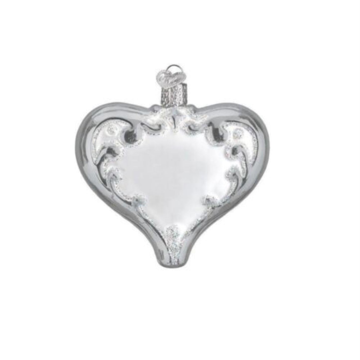 Old World Christmas 25th Anniversary Heart Glass Ornament
