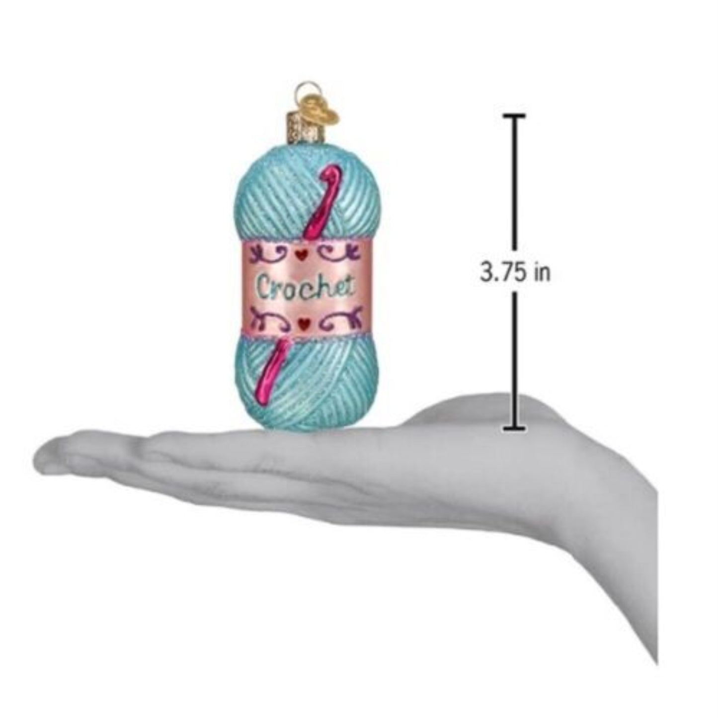Old World Christmas 32403 Glass Blown Crochet Ornament