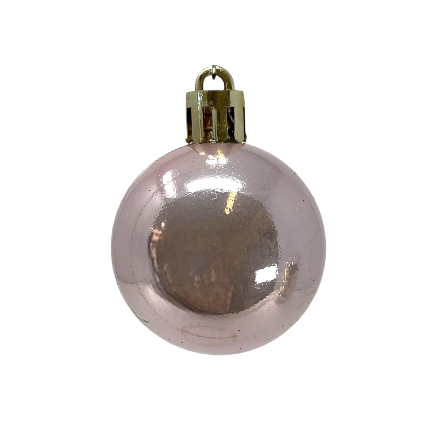 1.5 Inch Shiny Matte and Glitter Pink and Gold Ball Christmas Ornaments 20 Piece Set