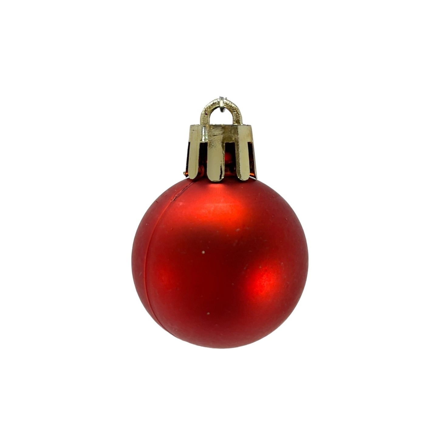 1 Inch Shiny Matte and Glitter Red Plastic Christmas Ball Ornaments 24 Piece Set