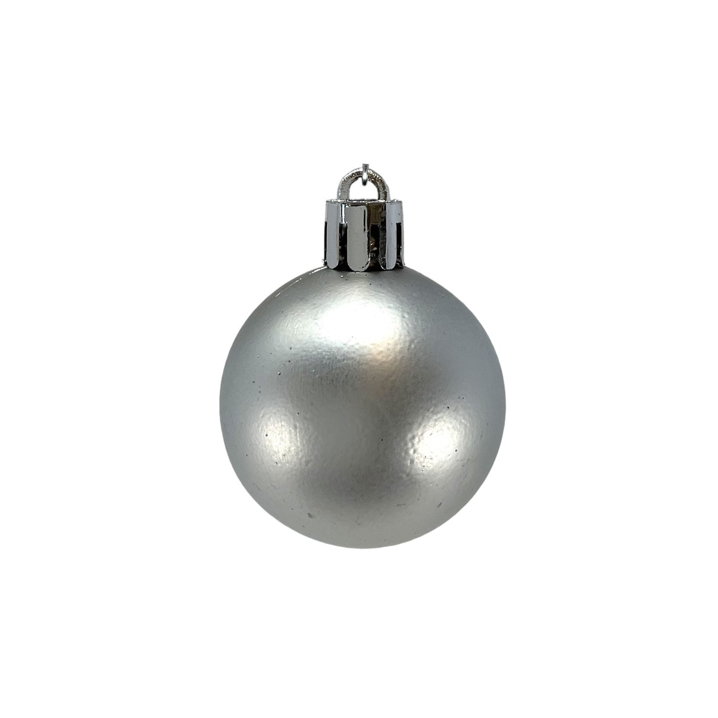 1.5 Inch Shiny Matte and Glitter Silver Christmas Ball Ornaments 20 Piece Set