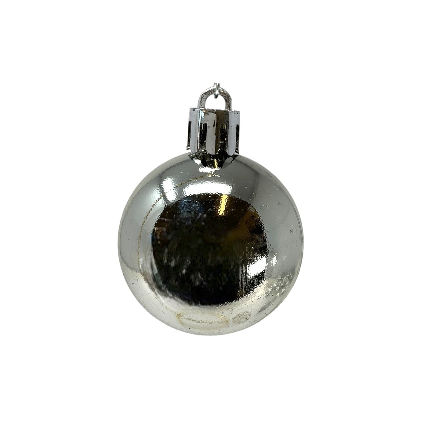 1.5 Inch Shiny Matte and Glitter Silver Christmas Ball Ornaments 20 Piece Set