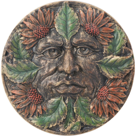Greenman Wall Plaque Summer Collectible Figurine 5.5 inch