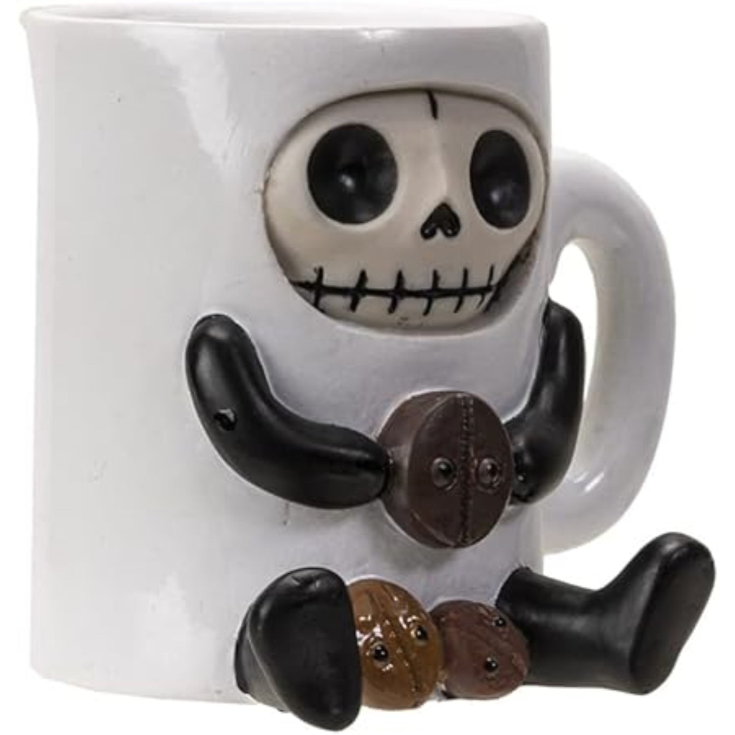 Furrybones Cup of Joe The Coffee Bean Morning Drink Mug Skeleton in Costume Figurine 2.5 inch