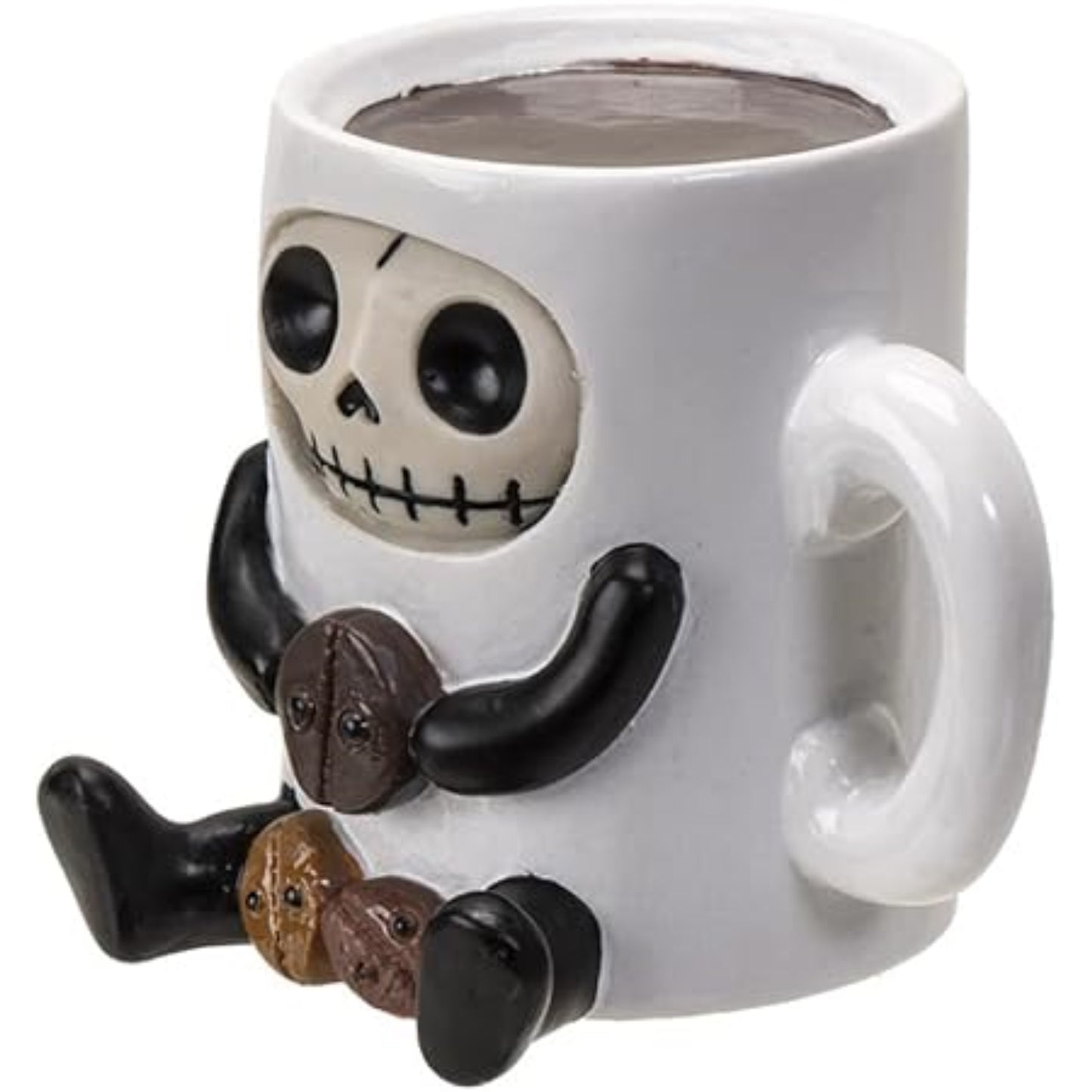 Furrybones Cup of Joe The Coffee Bean Morning Drink Mug Skeleton in Costume Figurine 2.5 inch