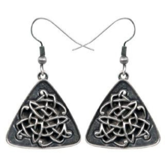 Celtic Triangle Earrings - Collectible Dangle Jewelry Accessory Jewel