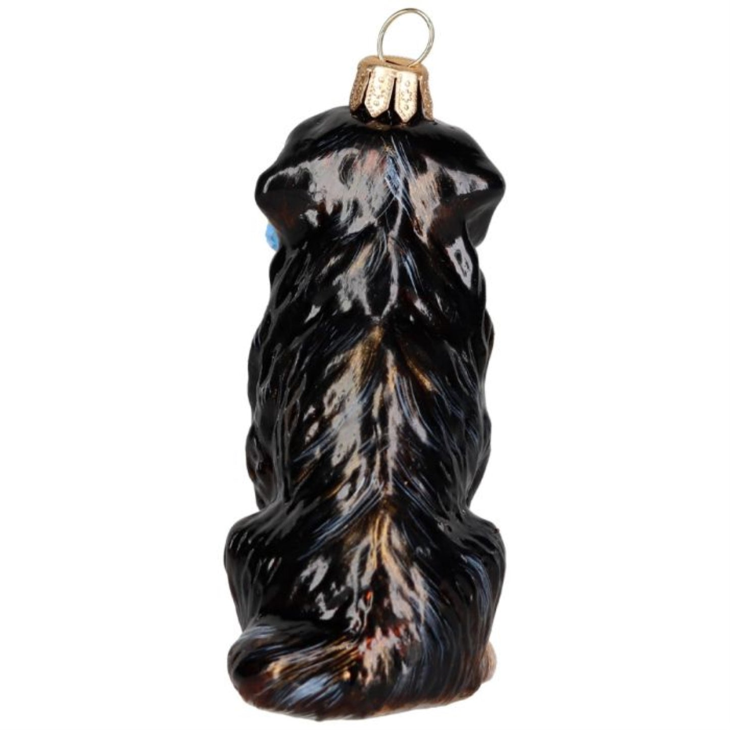 Joy to the World Bernese Mountain Dog with Chew Toy Polish Glass Ornament