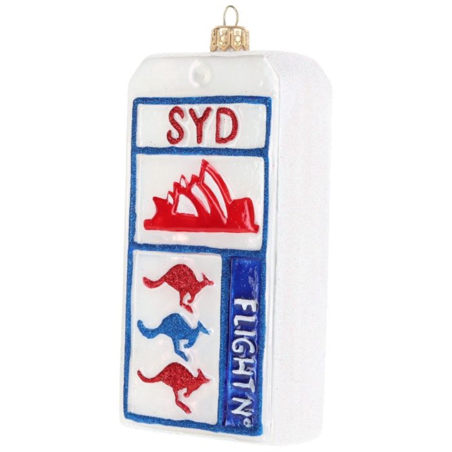 Joy to the World Sydney Australia Luggage Tag Polish Glass Ornament