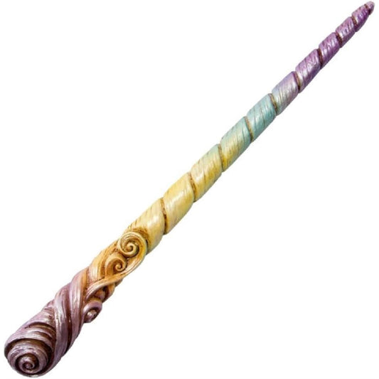 Witches Wizards Fantasy Cosplay Rainbow Unicorn Horn Magic Wand Prop Accessory 9.5 inch