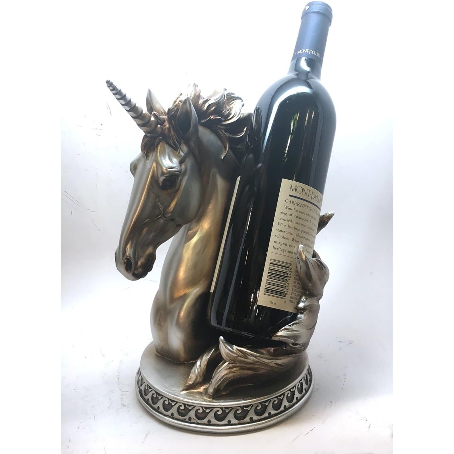 Mystical Unicorn Wine Bottle Holder Decorative Display Stand Fantasy Bar Decor