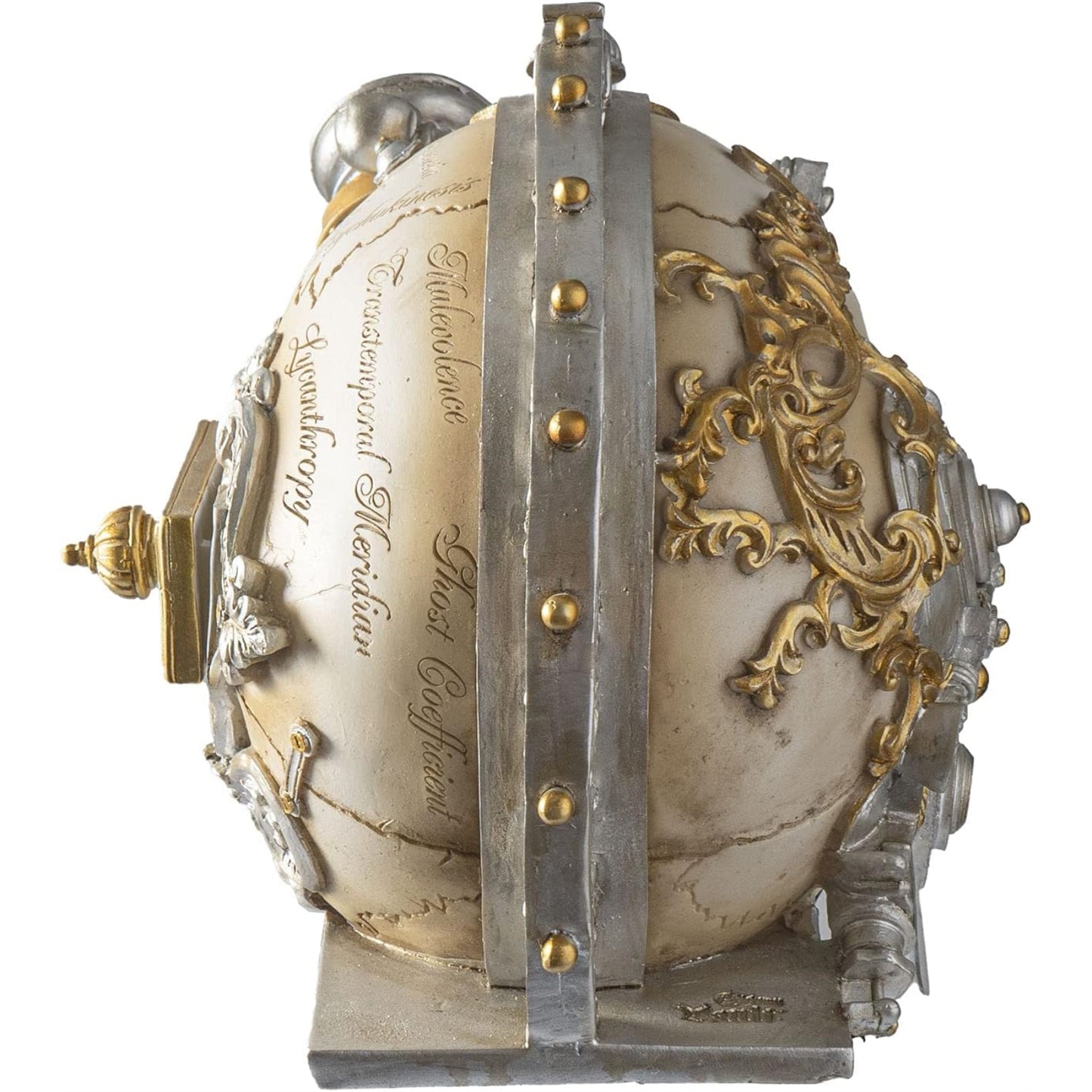 Erasmus Darwin's Steampunk Cerebrum Human Skull Figurine 8.9 x 6.1 inch