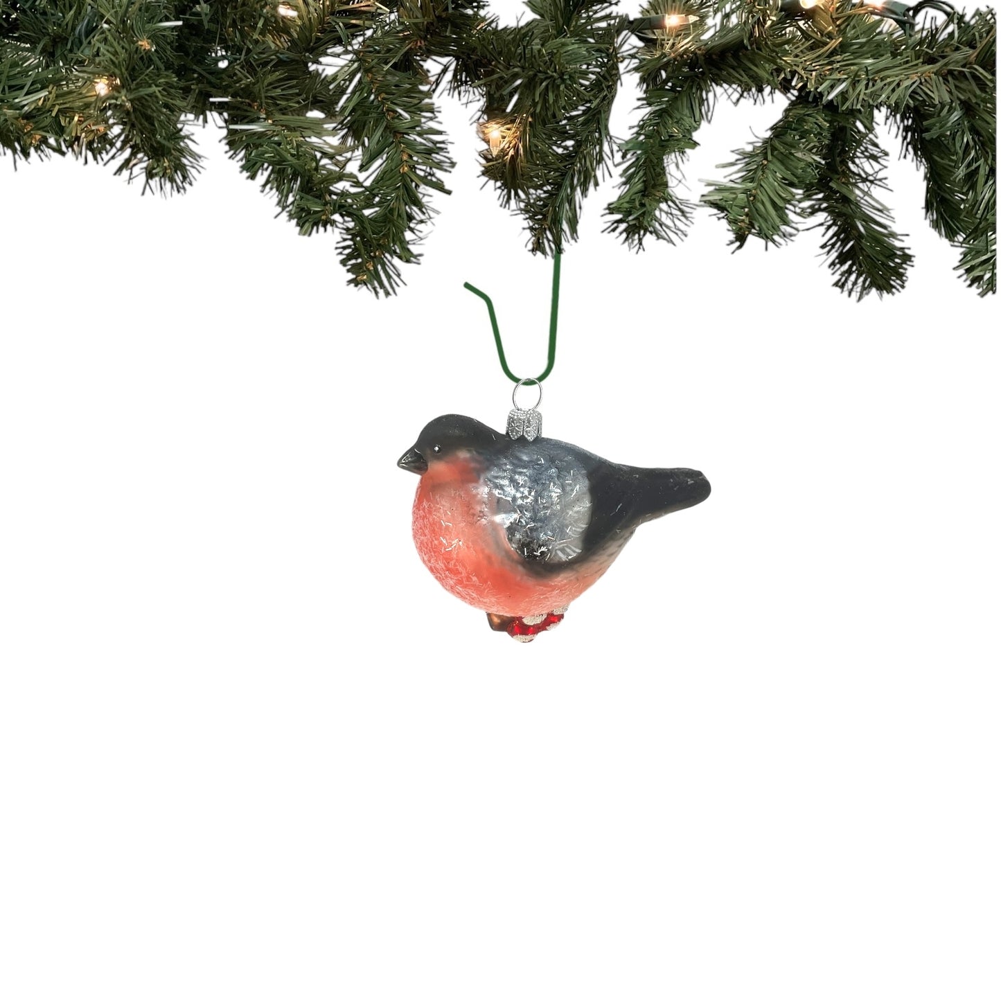 Pinnacle Peak Trading Chickadee Bird on Branch Polish Glass Christmas Tree Ornament Wildlife Animal