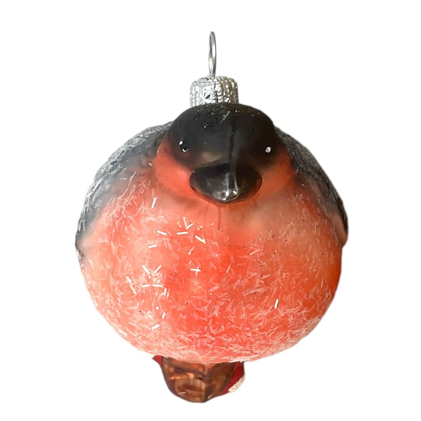 Pinnacle Peak Trading Chickadee Bird on Branch Polish Glass Christmas Tree Ornament Wildlife Animal
