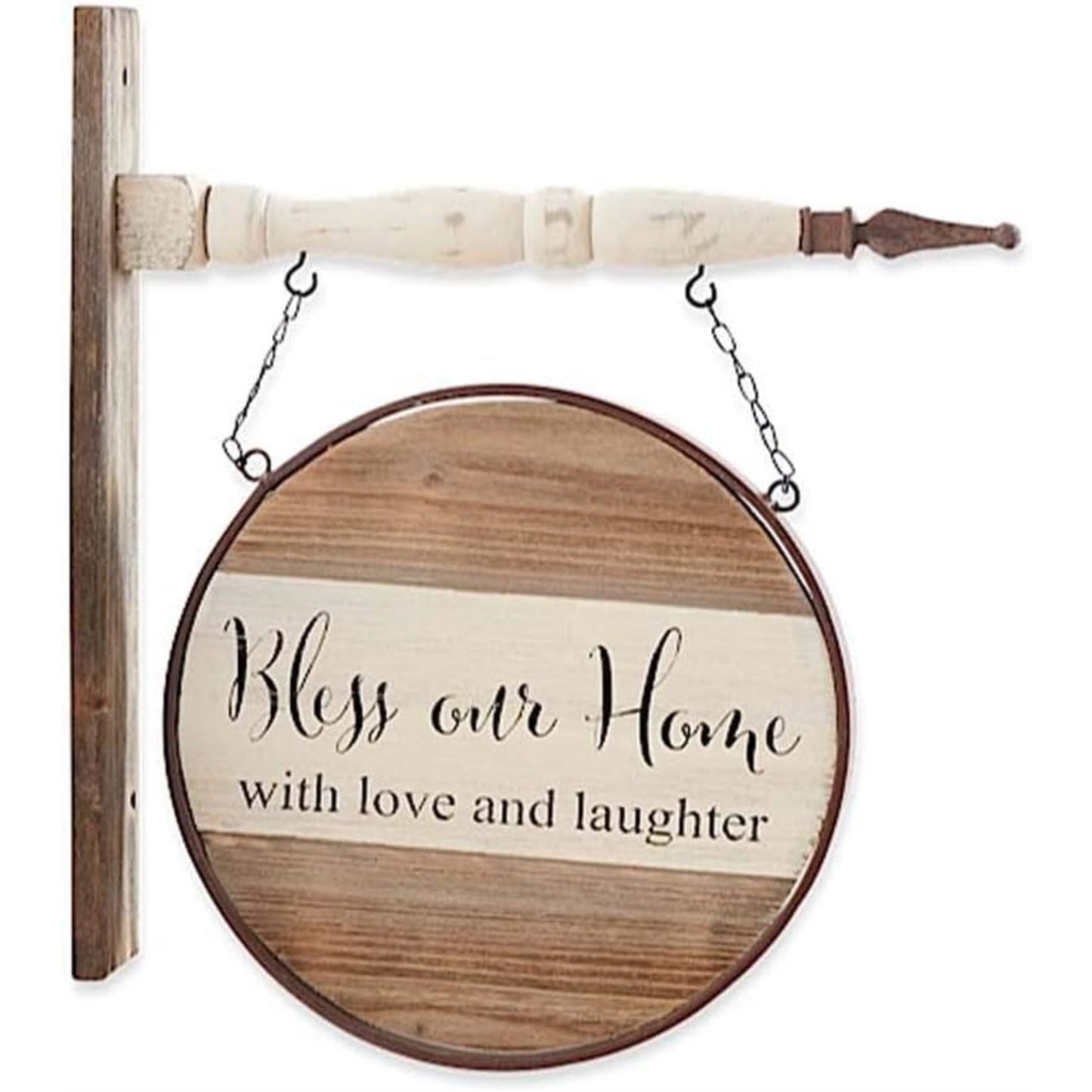 K&K Interiors Bless Our Home Circle Arrow Replacement Sign 13 x 13 inch - Arrow Sold Separately