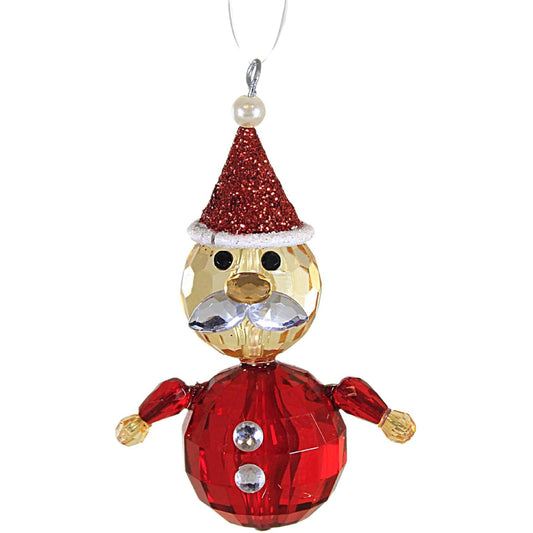 Ganz Santa Claus Acrylic Christmas Tree Ornament 3 Inch Multicolor