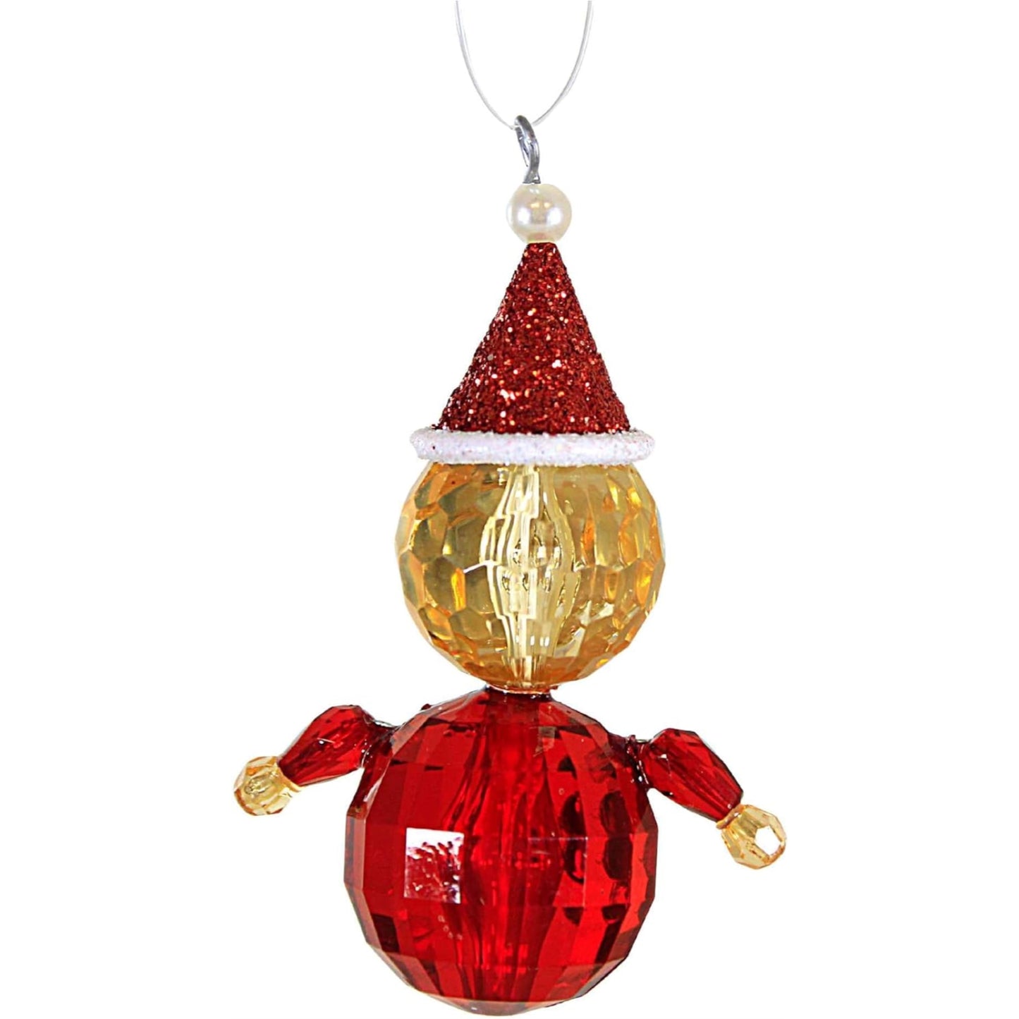 Ganz Santa Claus Acrylic Christmas Tree Ornament 3 Inch Multicolor