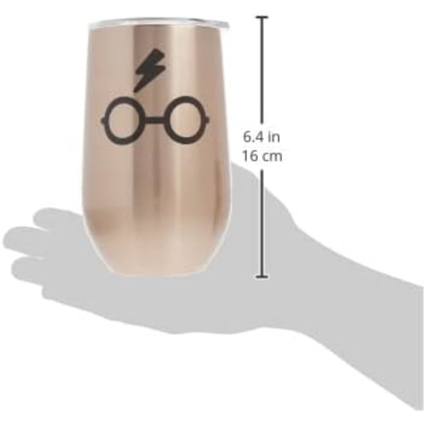 Harry Potter Glasses Gold Stainless Steel Double Wall Insulated Wine Tumbler Mug 16 ounce