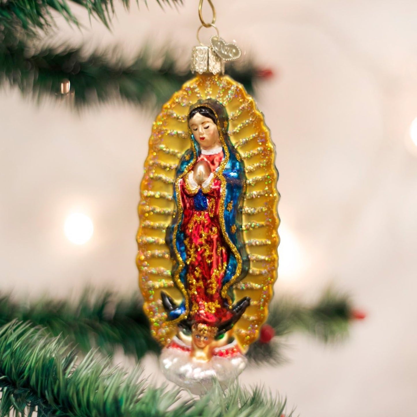 Old World Christmas Our Lady Of Guadalupe Glass Blown Ornament