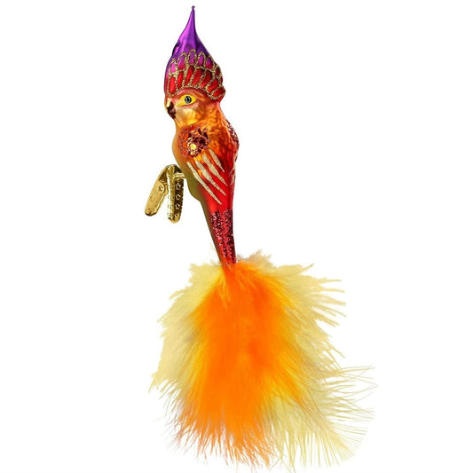 Inge Glas Tropical Parrot Clip on Bird  German Christmas Ornament FREE BOX