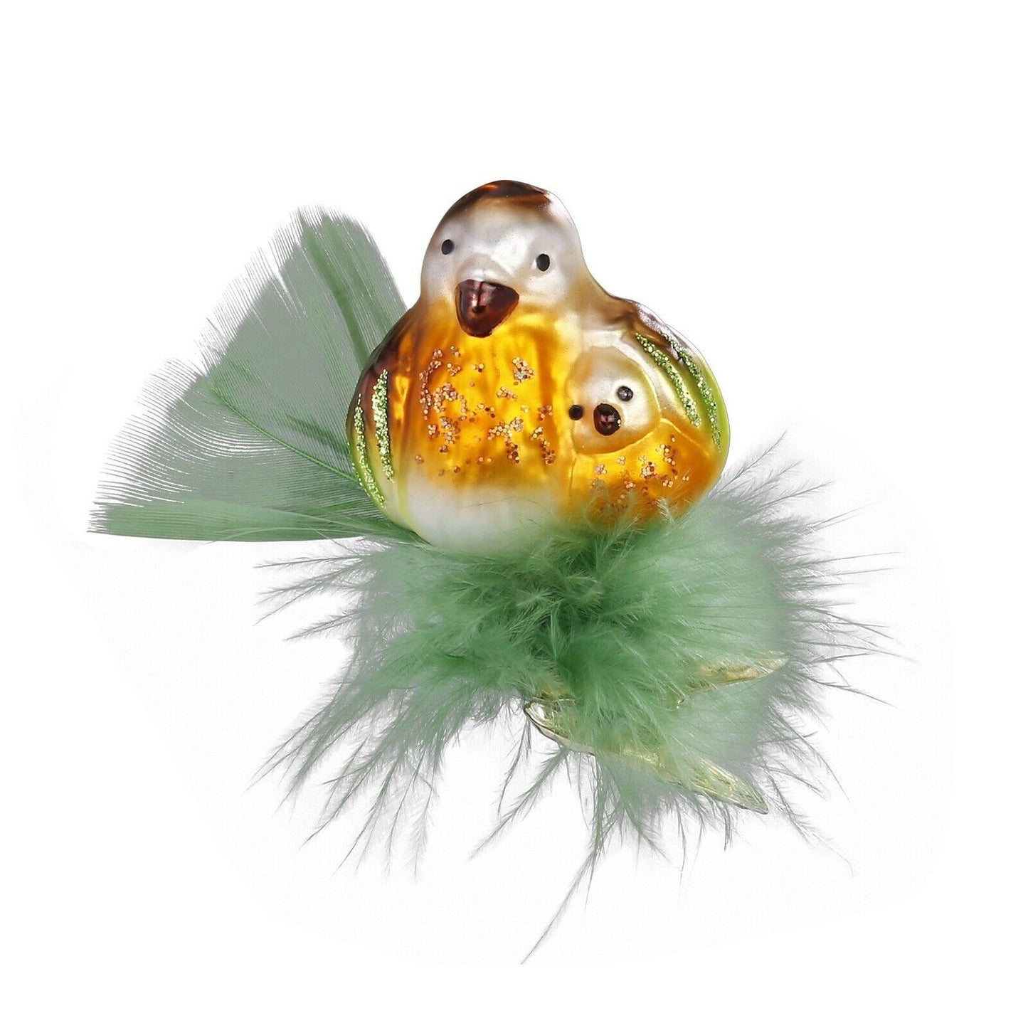 Inge Glas I Love You Bird Haus German Glass Christmas Tree Ornament FREE BOX