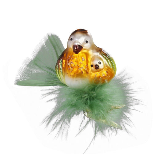 Inge Glas I Love You Bird Haus German Glass Christmas Tree Ornament FREE BOX