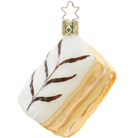Inge Glas Cream Napoleon German Glass Christmas Ornament FREE BOX