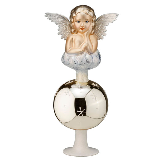 Inge Glas Antique Angel Finial German Glass Christmas Tree Topper
