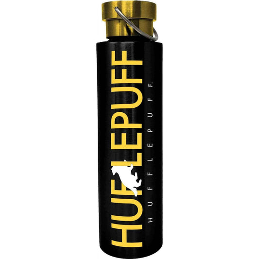Spoontiques Harry Potter Hufflepuff Black Stainless Steel Bottle with Twist Lid 24 ounces