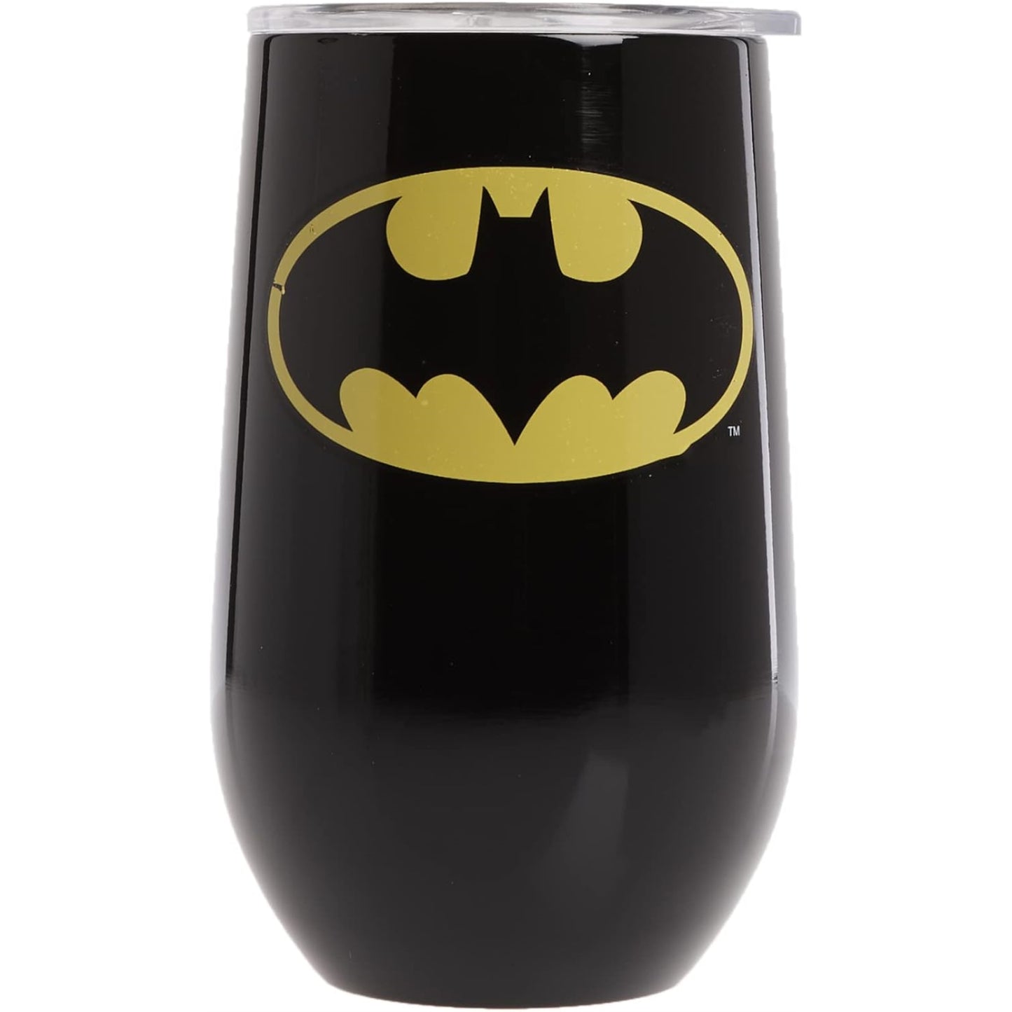 DC Comics Batman Logo Stainless Steel Double Wall Insulated Wine Tumbler Mug 16 ounce