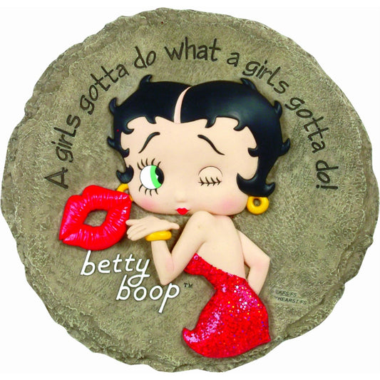 Spoontiques Betty Boop Resin Stepping Stone or Hanging Wall Plaque Indoor Outdoor 9.5 inch