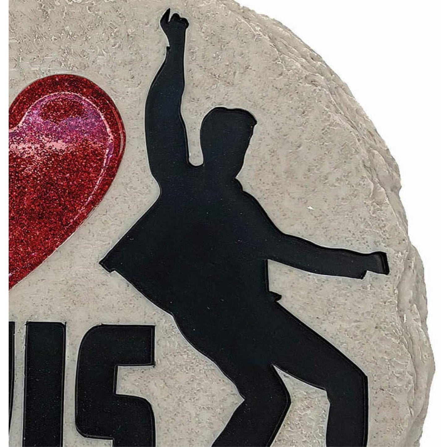 Spoontiques I Love Elvis Presley Resin Stepping Stone or Hanging Wall Plaque Indoor Outdoor 9.5 inch