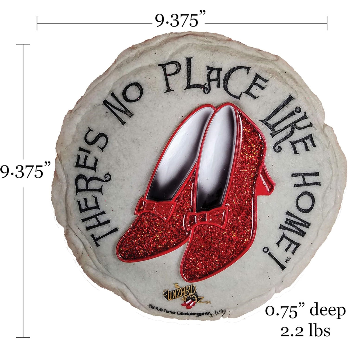 Spoontiques Wizard of Oz Ruby Slippers Resin Stepping Stone or Hanging Wall Plaque Indoor Outdoor 9.5 inch