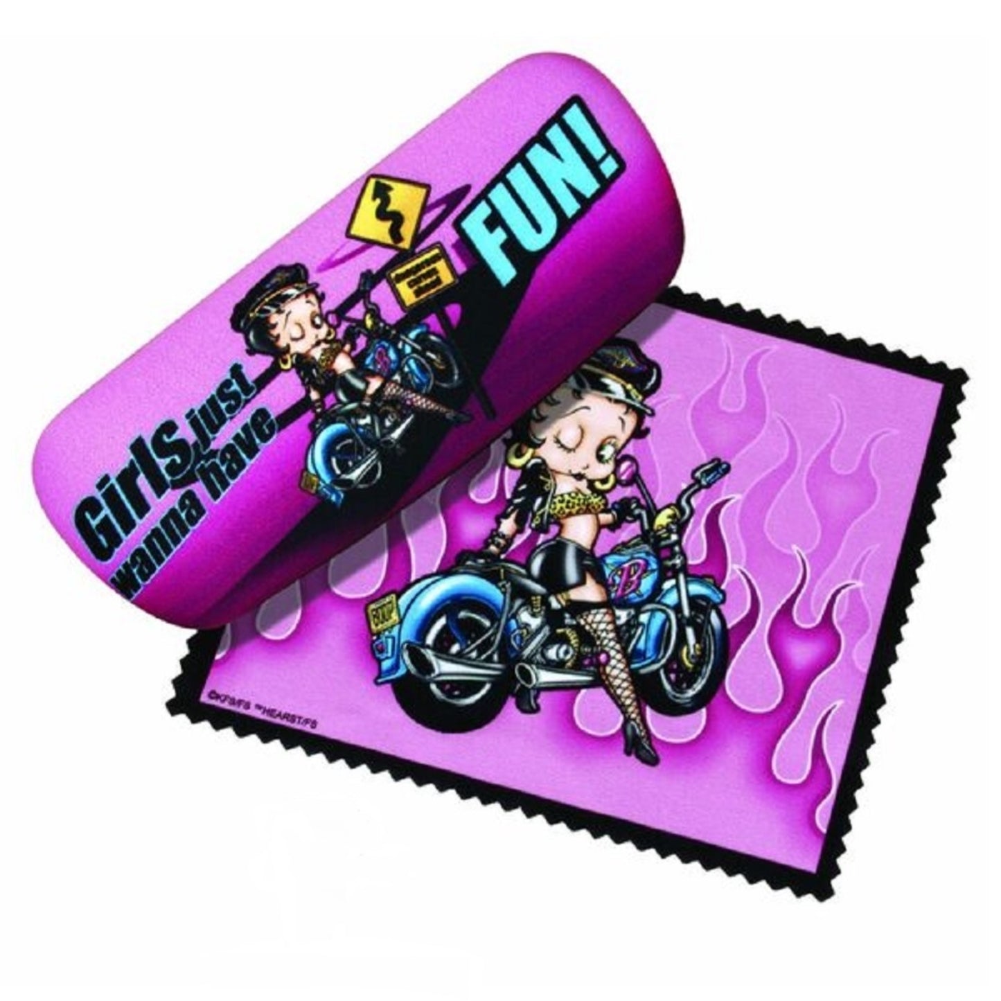 Betty Boop Biker Eyeglass Case with Lens Cloth