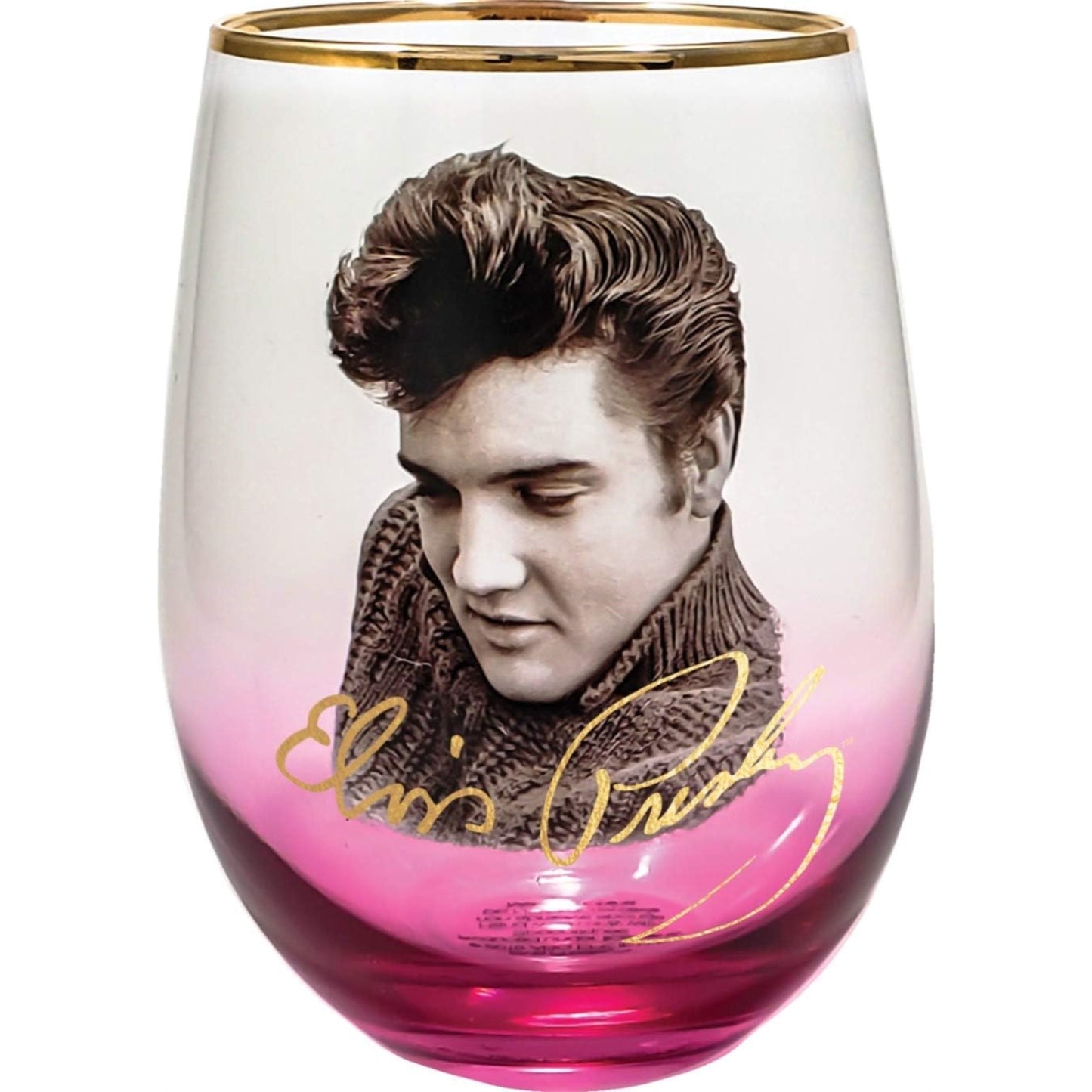 Spoontiques Elvis Presley Stemless Wine Glass 20 ounce