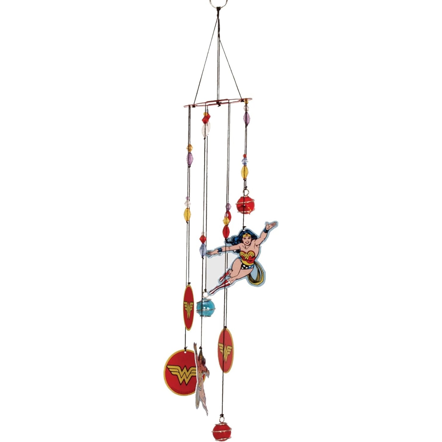 Spoontiques DC Comics Wonder Woman Metal Wind Chime Outdoor Garden Décor Backyard and Patio Decoration 17 inch