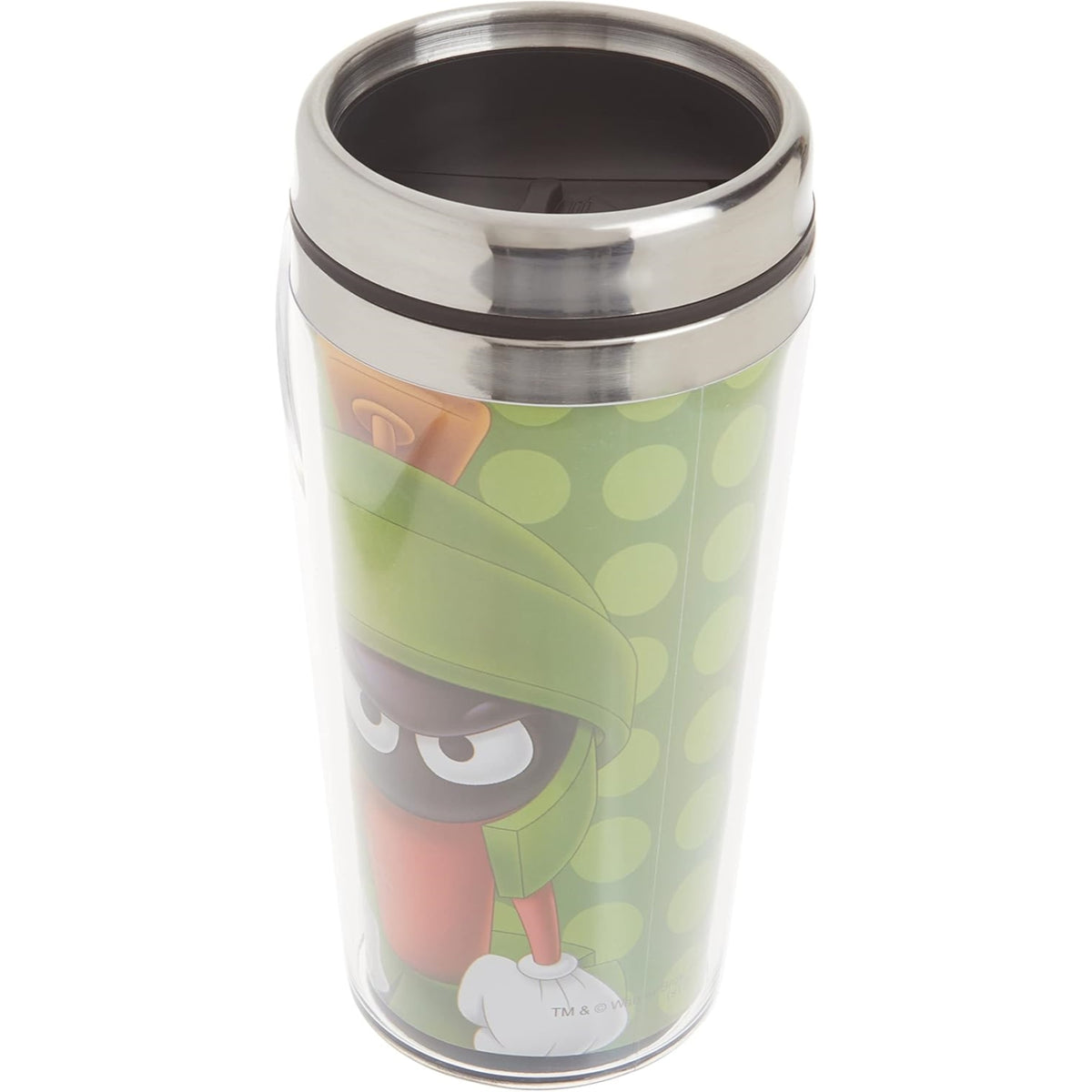 Spoontiques Looney Tunes Marvin the Martian Double Walled Stainless and Acrylic Insulated Travel Mug 14 ounce