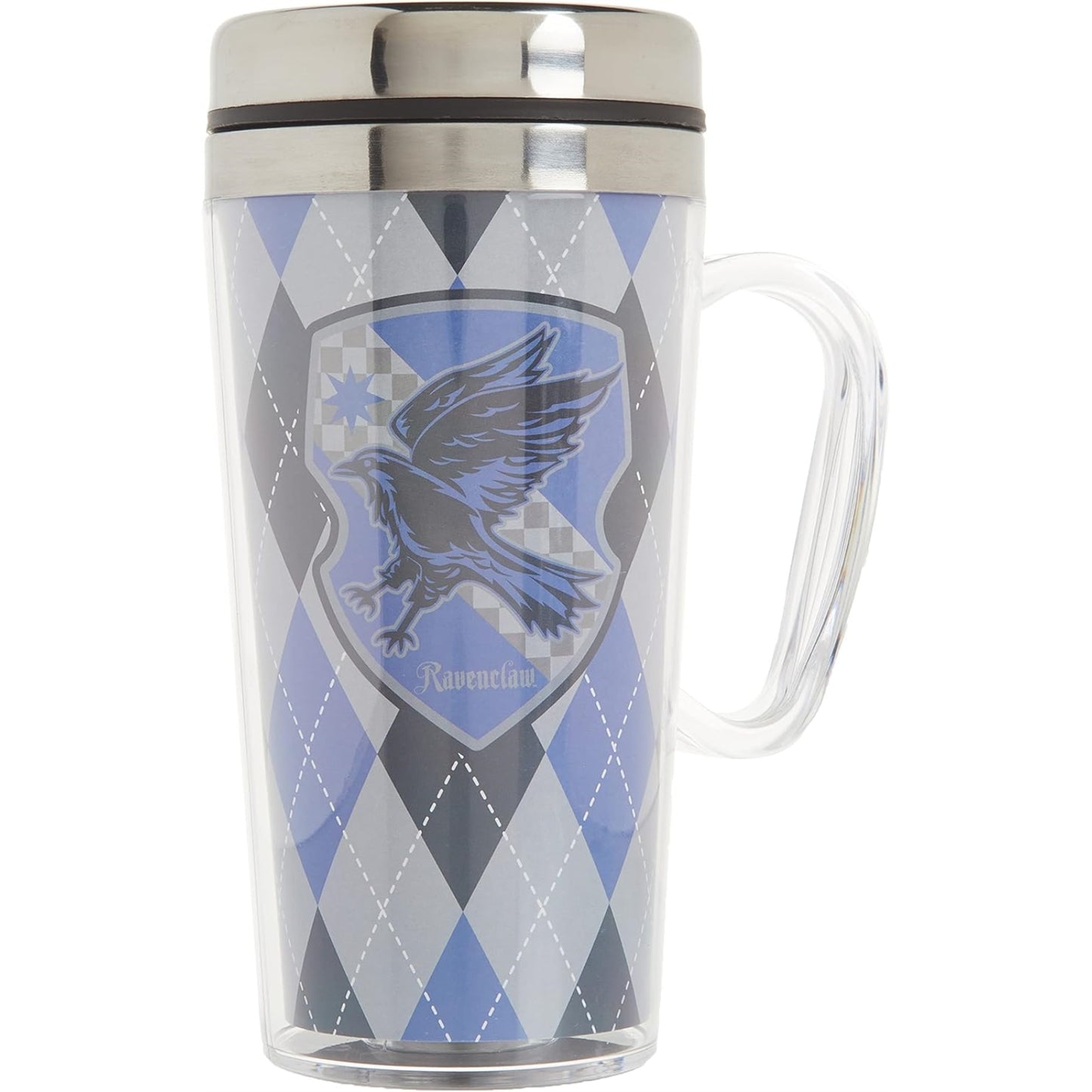 Spoontiques Harry Potter Ravenclaw Double Walled Stainless and Acrylic Insulated Travel Mug 14 ounce