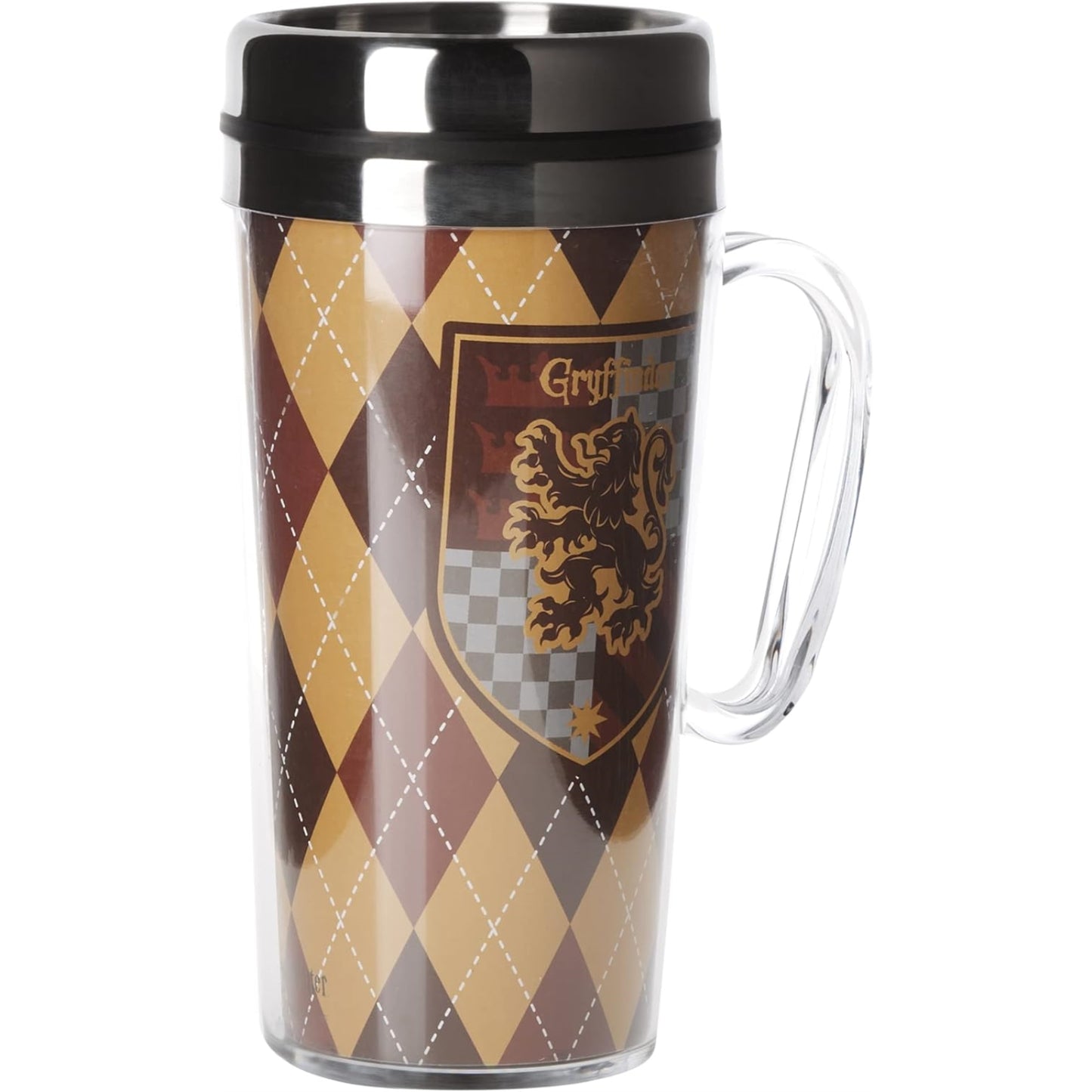 Spoontiques Harry Potter Gryffindor Double Walled Stainless and Acrylic Insulated Travel Mug 14 ounce