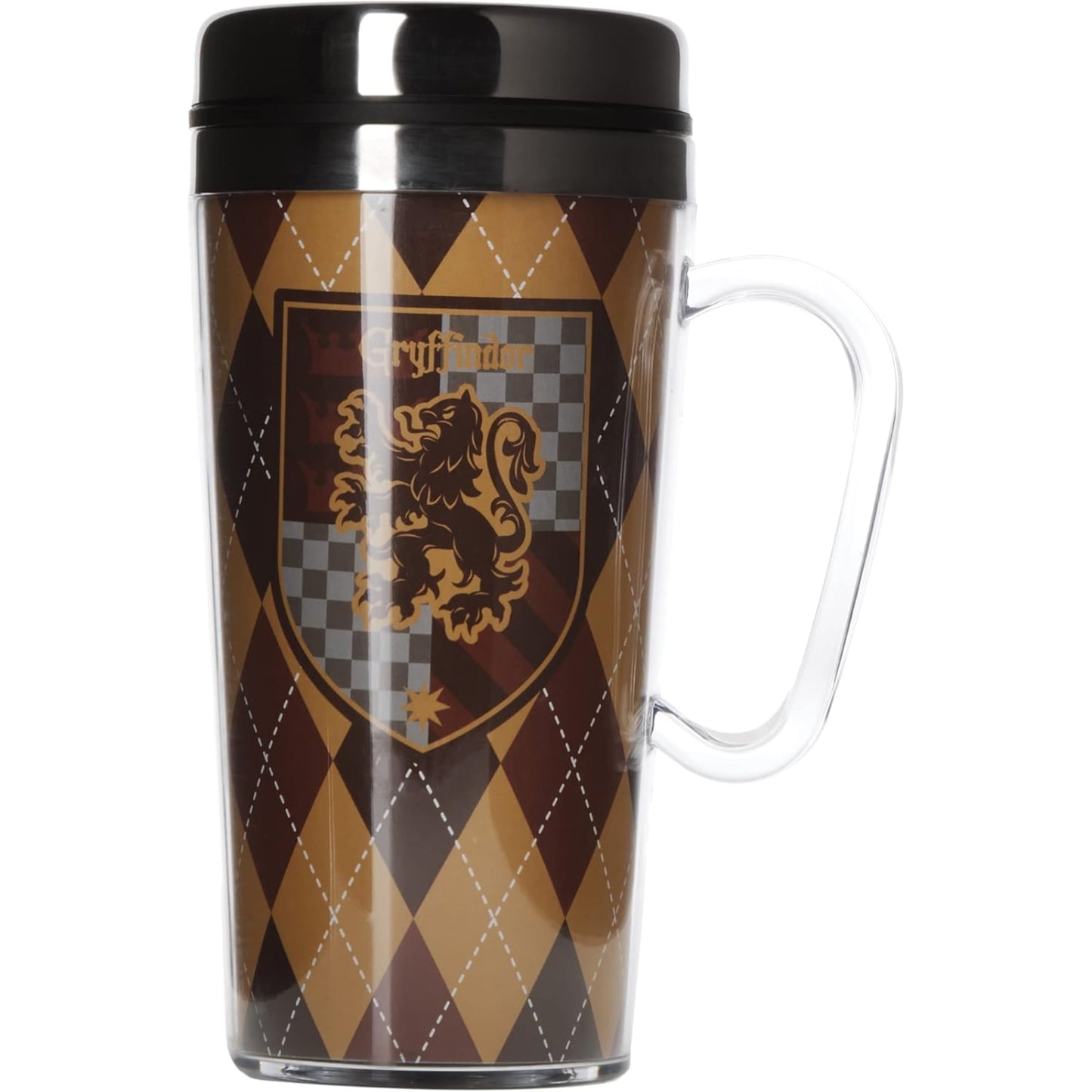 Spoontiques Harry Potter Gryffindor Double Walled Stainless and Acrylic Insulated Travel Mug 14 ounce