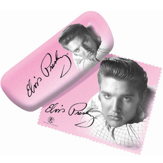 Elvis Presley Pink Eyeglass Case with Lens Cloth