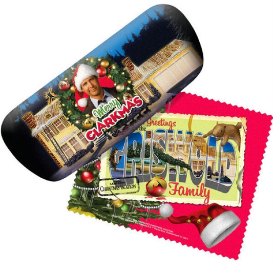 Merry Clarksmas Christmas Vacation Eyeglass Case with Lens Cloth