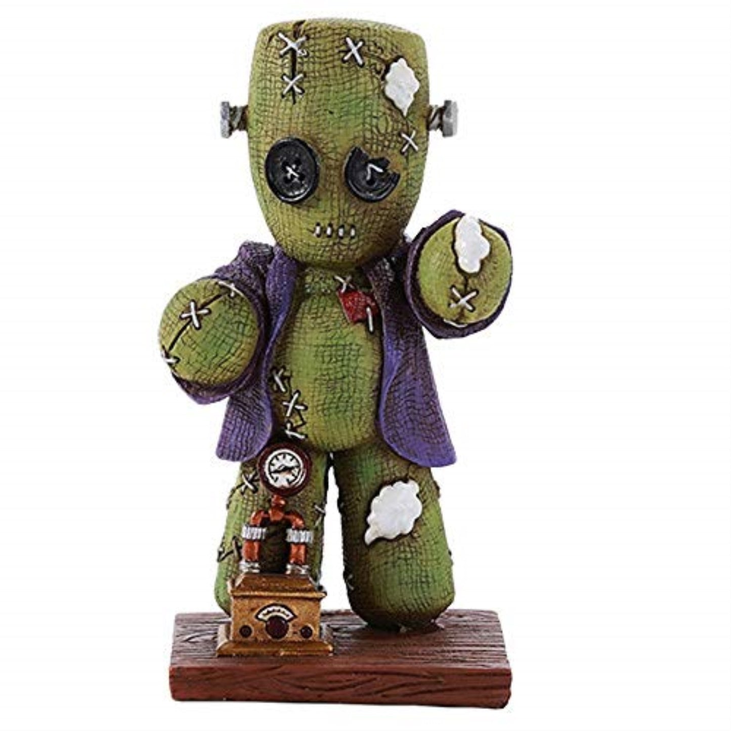 Pinhead Monster Frankenstein with Steampunk Clock Doll Figurine 4 inches by Ruben Macias