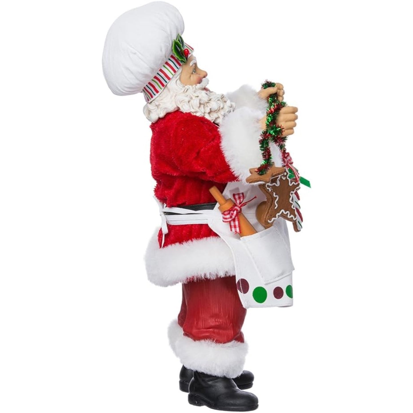 Kurt Adler 12 in. Fabriche Christmas Chef Santa