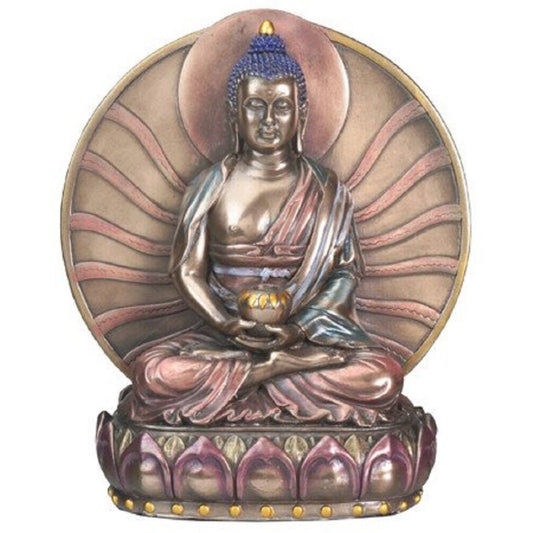Celestial Buddha Amitabha on Meditative Altar Buddhism Statue Figurine 6 inch