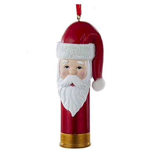 Santa Shotgun Shell Resin Christmas Ornament